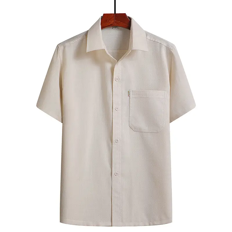 Men Linen Chinese Style Shirt & Pants Set White Elderly Suit - Image 22
