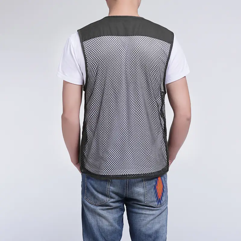 Middle-aged Men Summer Mesh Dad Vest with 12 Pockets