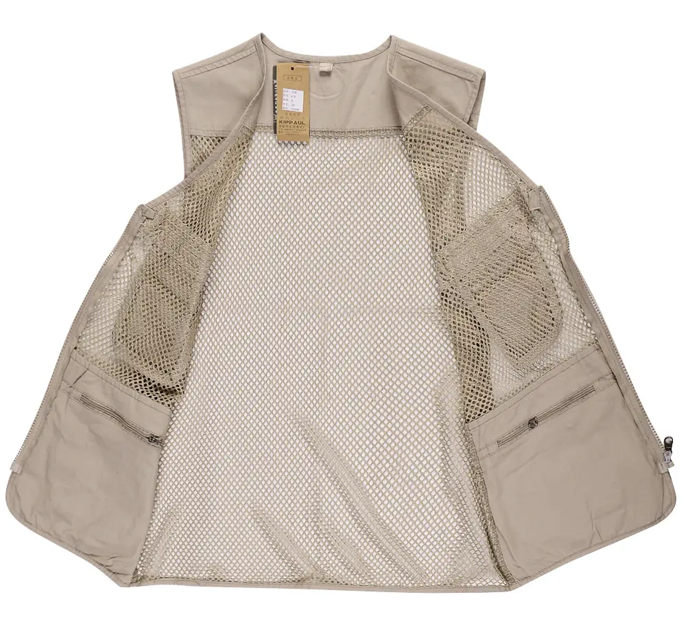 Middle-aged Men Summer Mesh Dad Vest with 12 Pockets