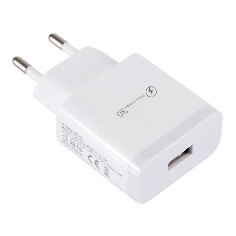 QC3.0 USB Smart Tablet Charging Head White