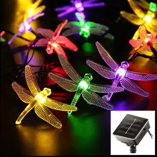 Solar Dragonfly LED String Lights for Outdoor Garden Decor — feature 3