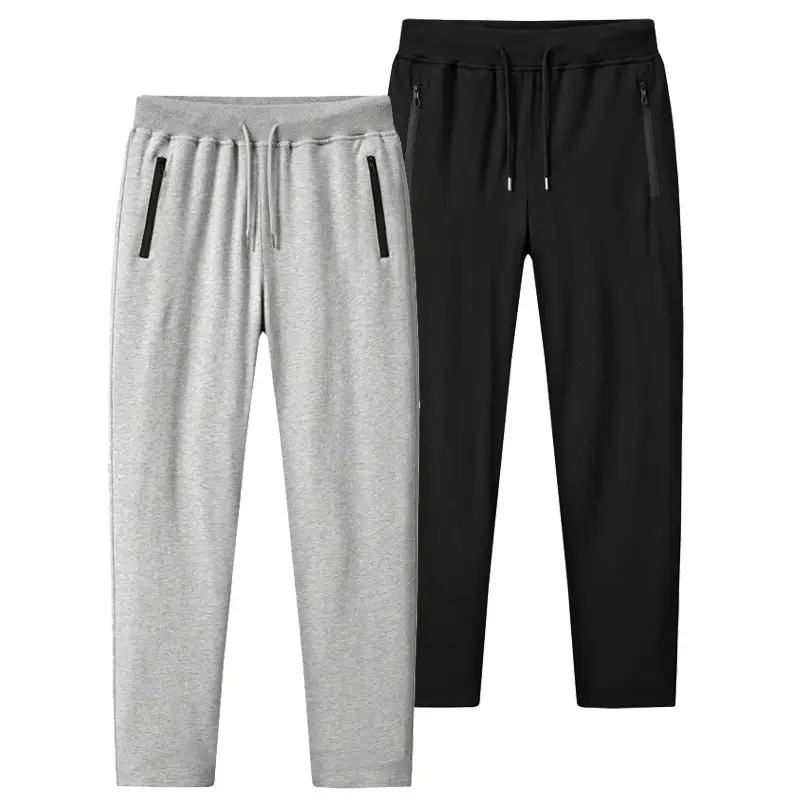 Men Black Knitted Sports Pants Large - Image 9