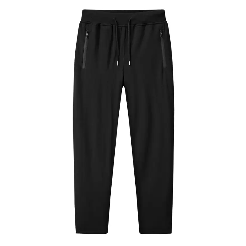 Men Black Knitted Sports Pants Large - Image 13