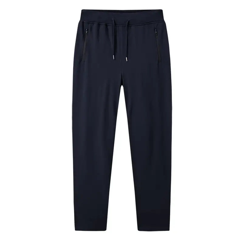 Men Black Knitted Sports Pants Large - Image 2