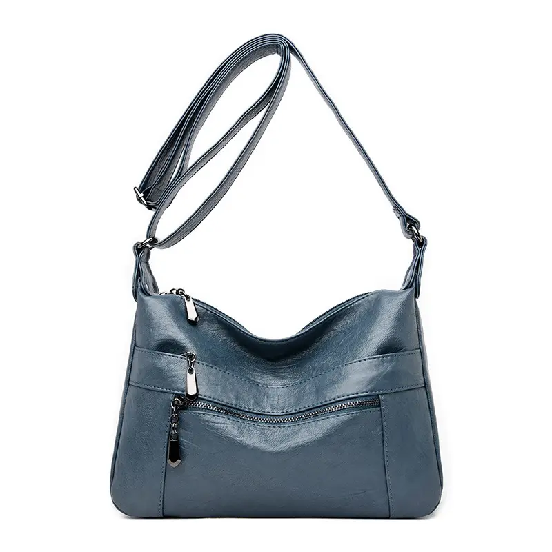 Brown Leather Shoulder Messenger Bag for Women - Image 4