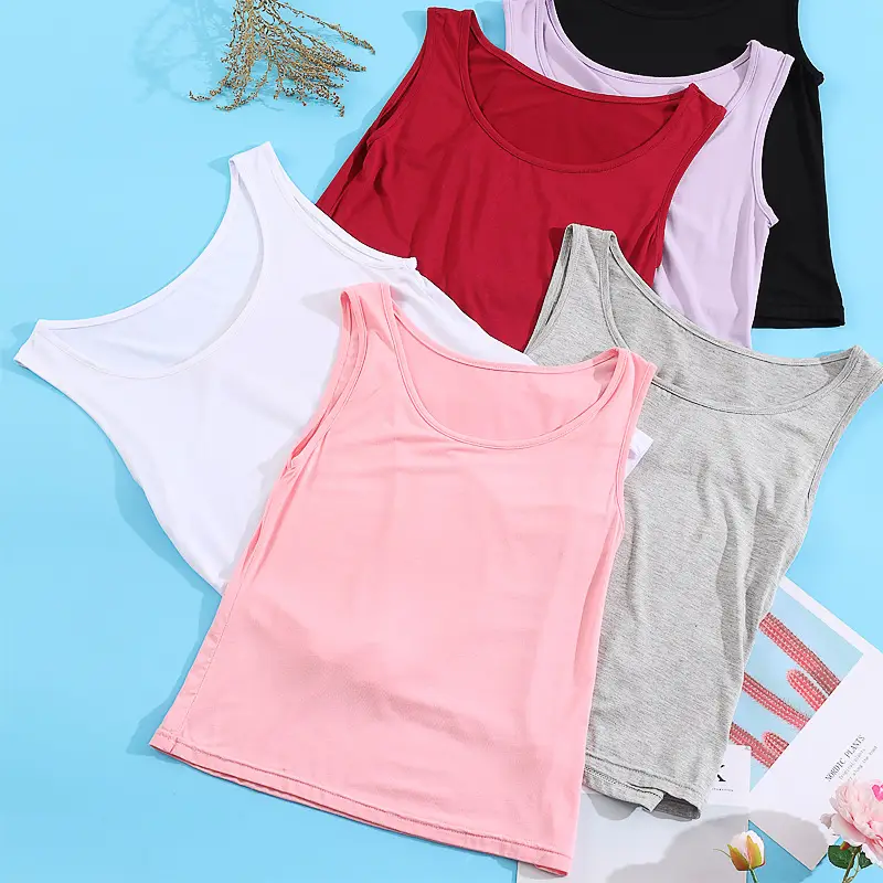Women's U-Neck Vest Plus Size Modal Slim Fit - Image 5