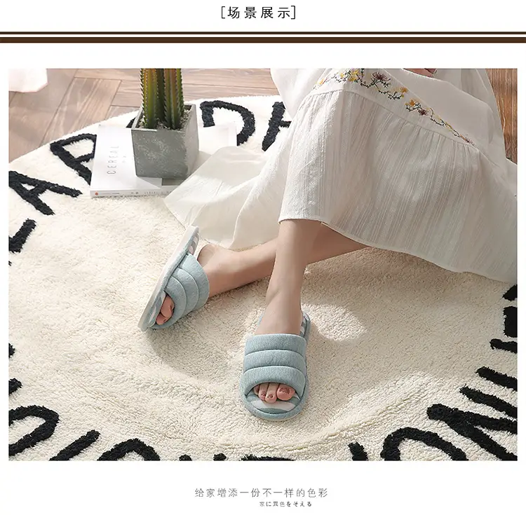 New Style Cotton and Linen Household Couple Indoor Silent Wood Floor Non-Slip Summer Stall Slippers Fashionable Men's and Women's Slippers — feature 12
