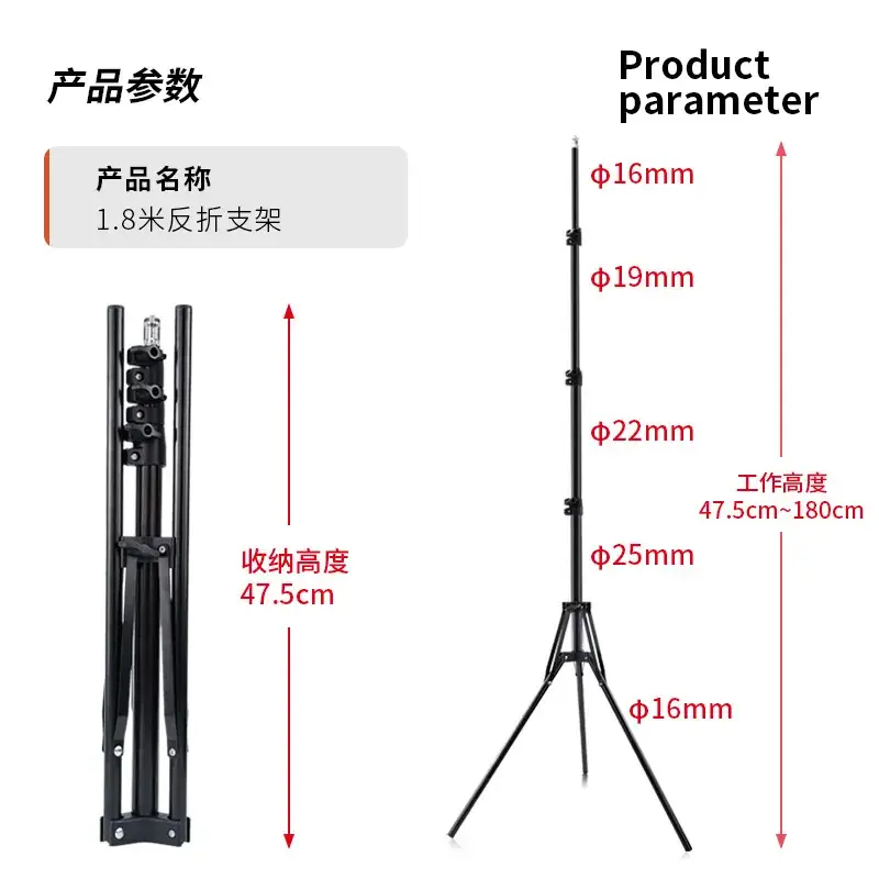 Foldable Tripod Stand for Mobile Phone Live Streaming Tablet Photography - Image 3