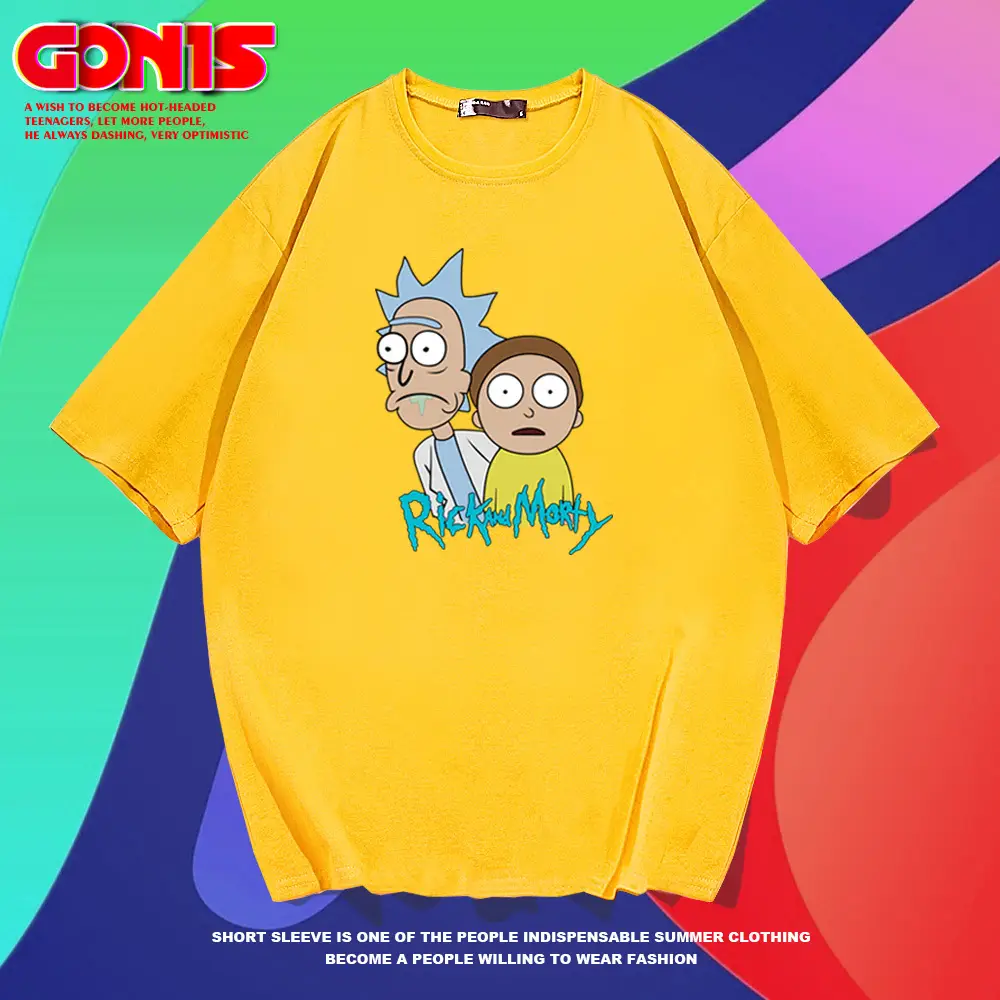Rick and Morty Short Sleeve T-Shirt Yellow - Image 9