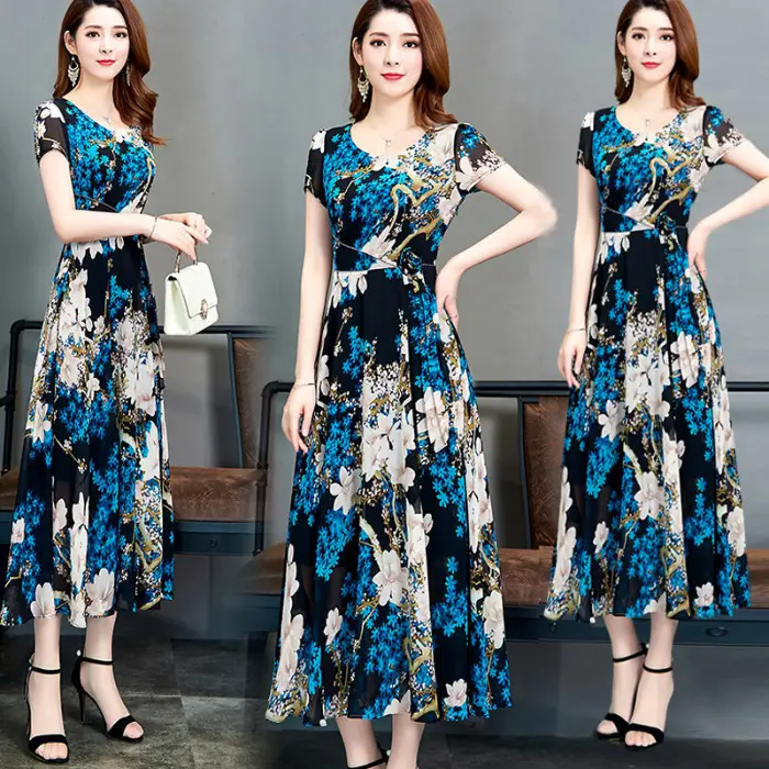 Long Floral Skirt Summer Dress 2019