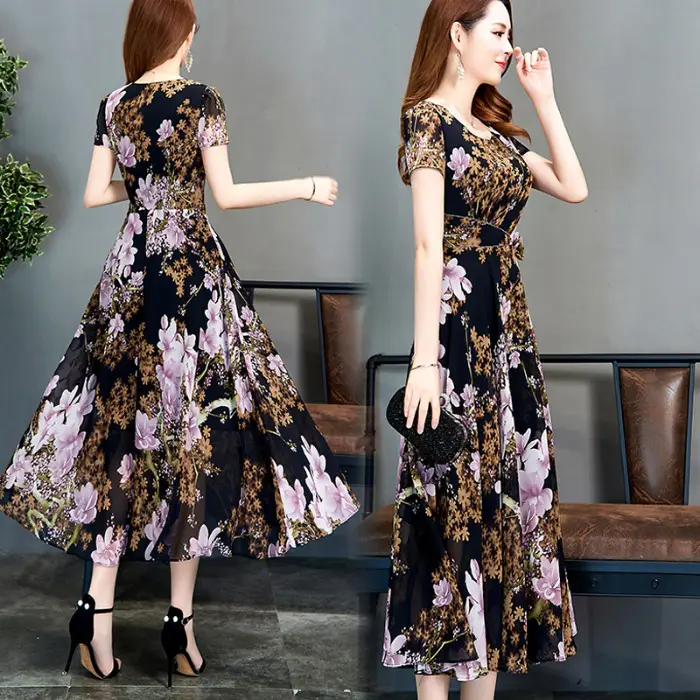 Long Floral Skirt Summer Dress 2019