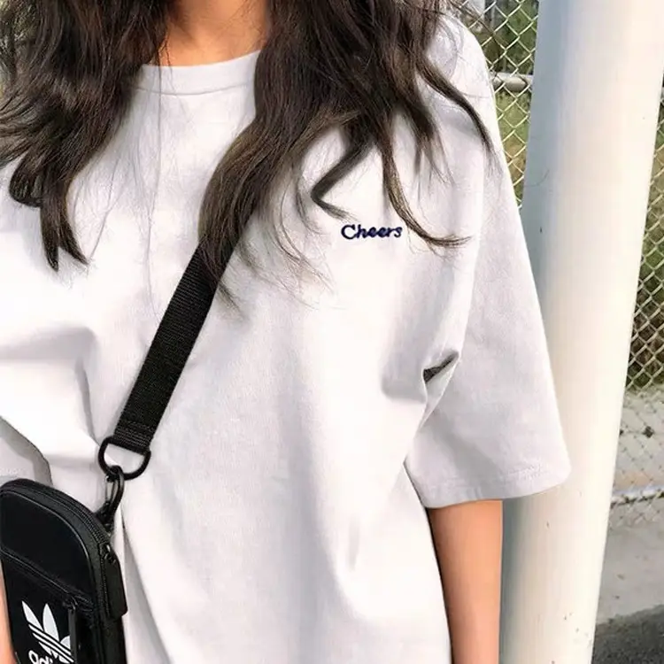 Women Olive Green Loose Sleeve T-Shirt 2020 - Image 2