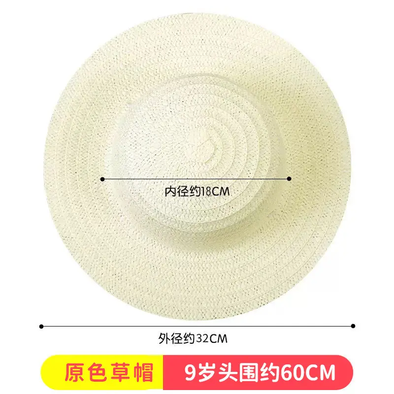 Kids Straw Hat DIY Painted Panda Design - Image 14