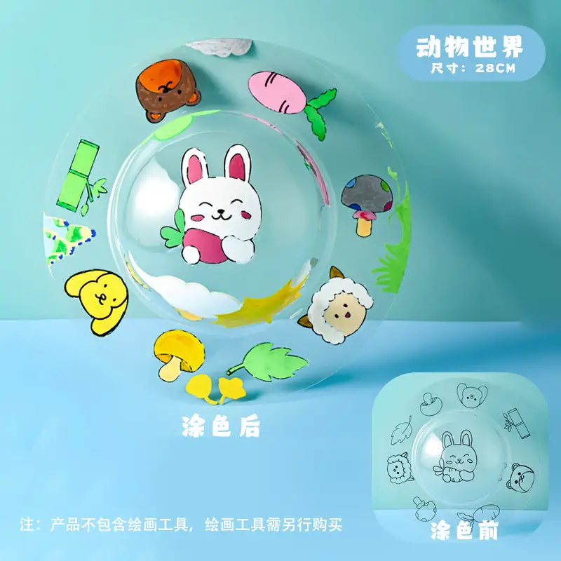 Kids Straw Hat DIY Painted Panda Design - Image 22