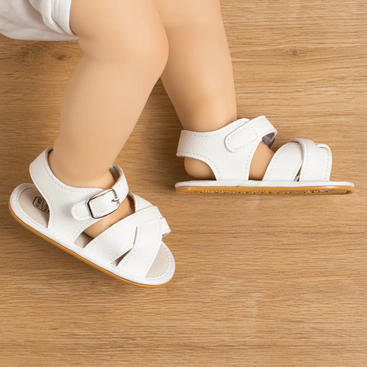 Cross-Brand Baby Sandals Black White Pink Brown