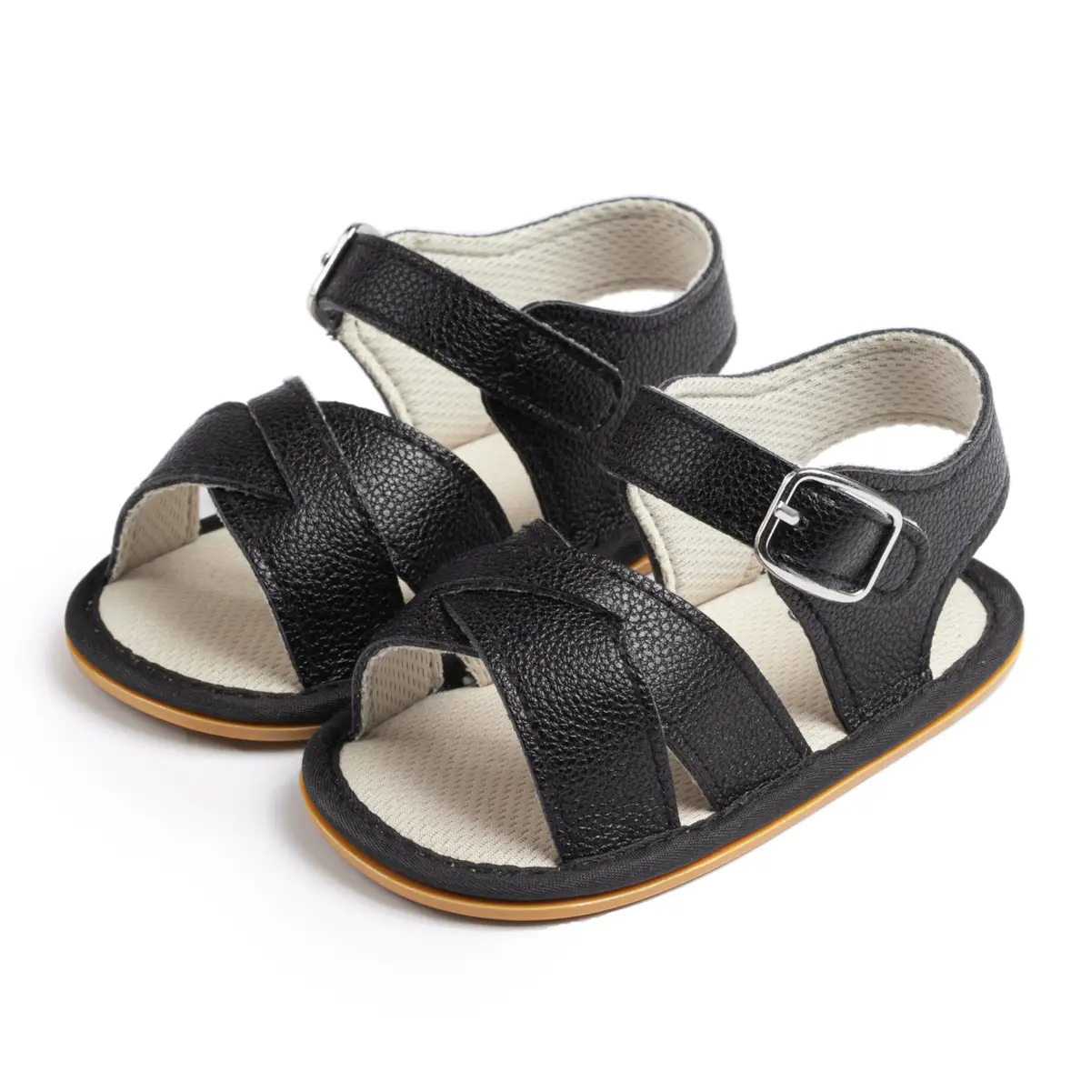 Cross-Brand Baby Sandals Black White Pink Brown