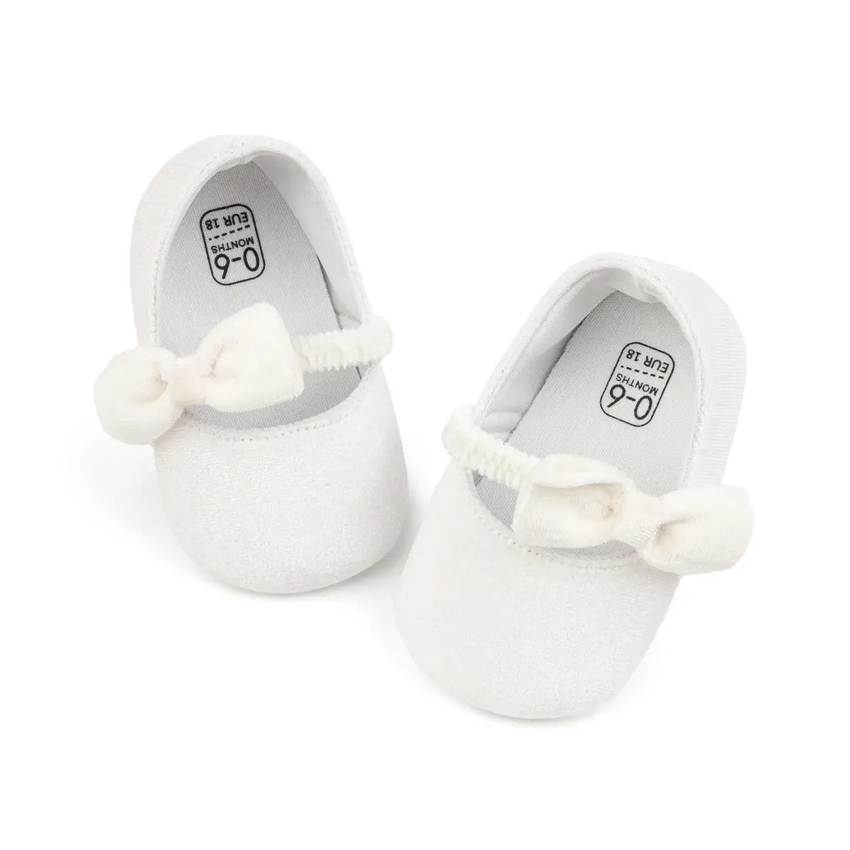 Blue Plush Ribbon Baby Shoes for Toddler Girls