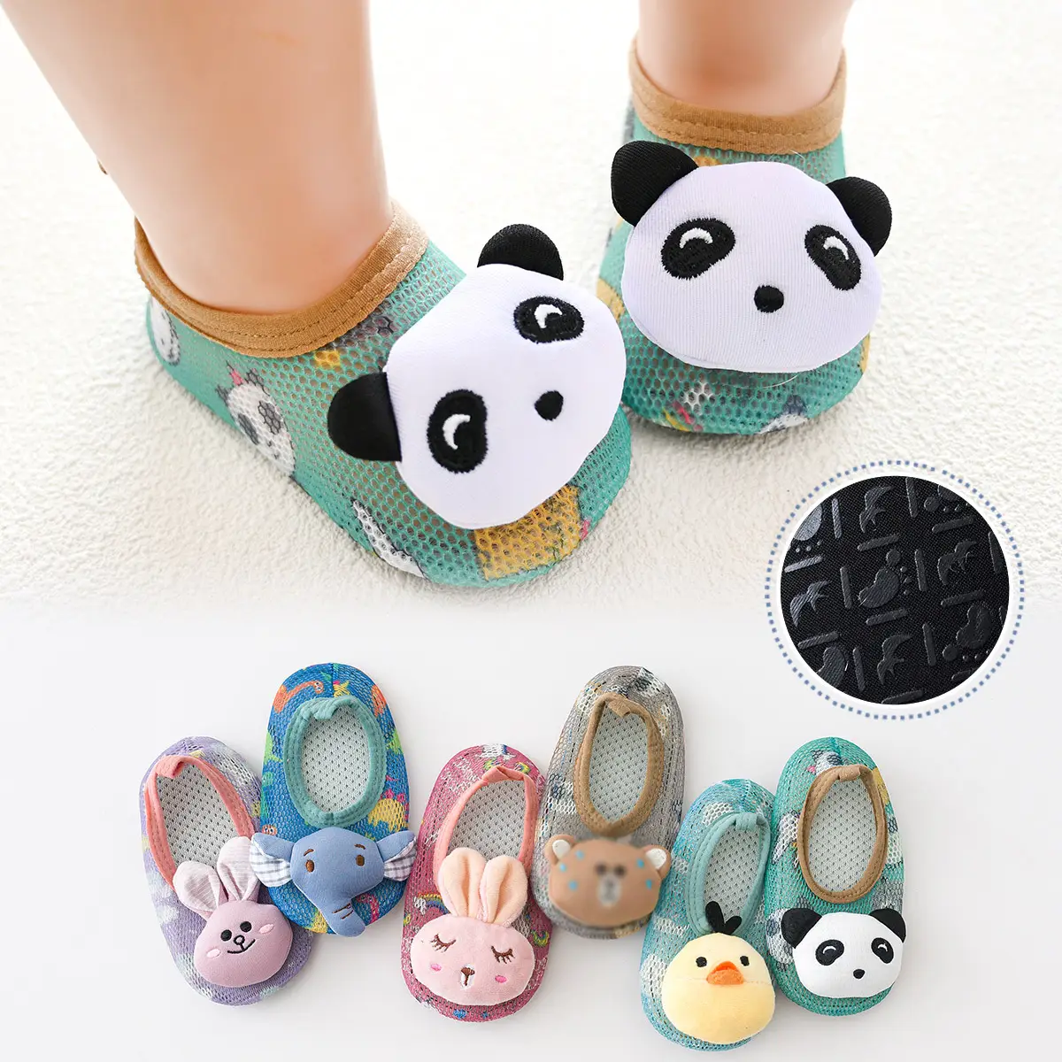 Panda Design Non-Slip Toddler Baby Floor Socks - Image 8