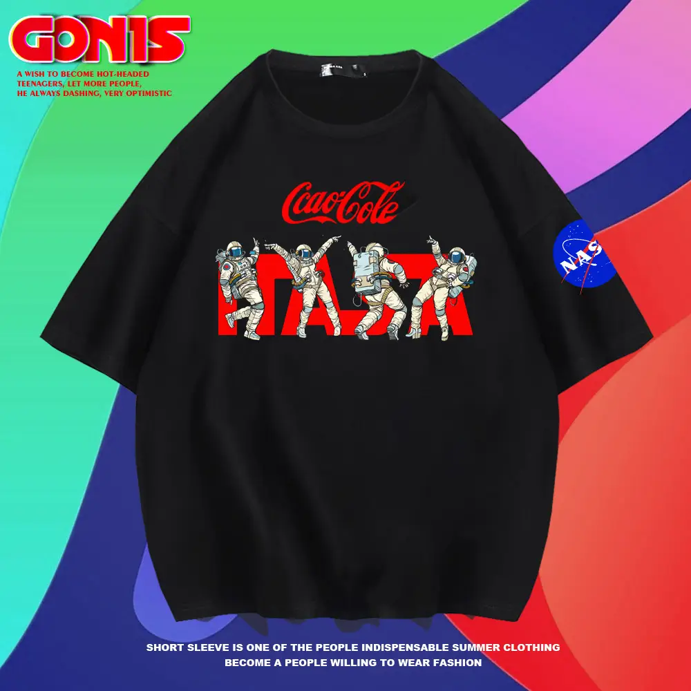 Nasa Cartoon Graphic Blue T-Shirt for Youth