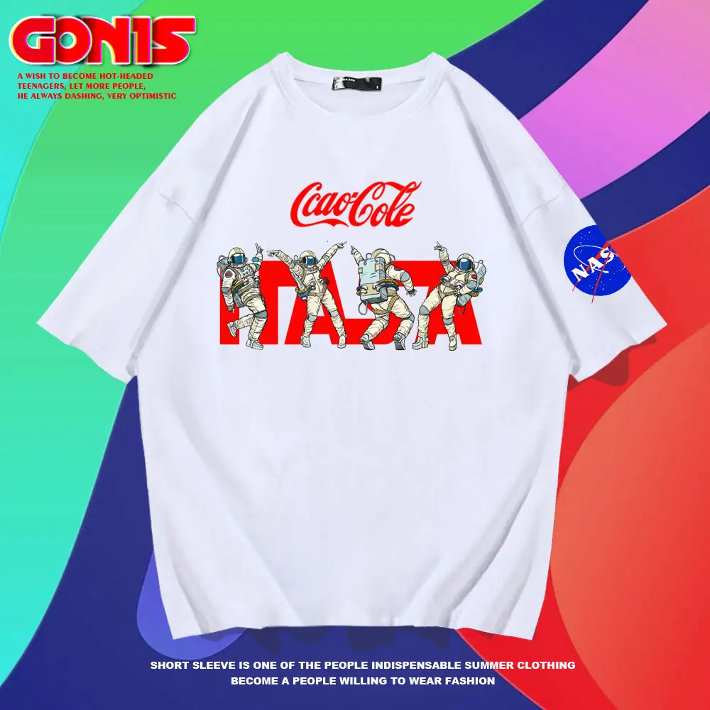 Nasa Cartoon Graphic Blue T-Shirt for Youth