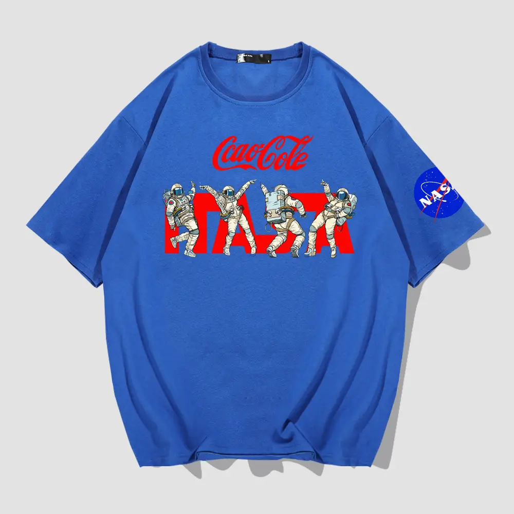 Nasa Cartoon Graphic Blue T-Shirt for Youth
