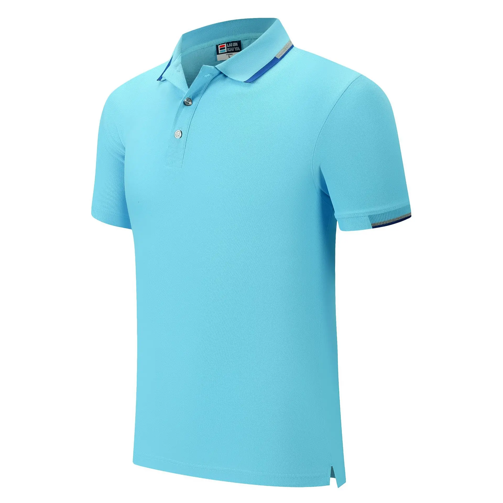 Men's Yellow Polo Shirt Business Casual Reflective Lapel