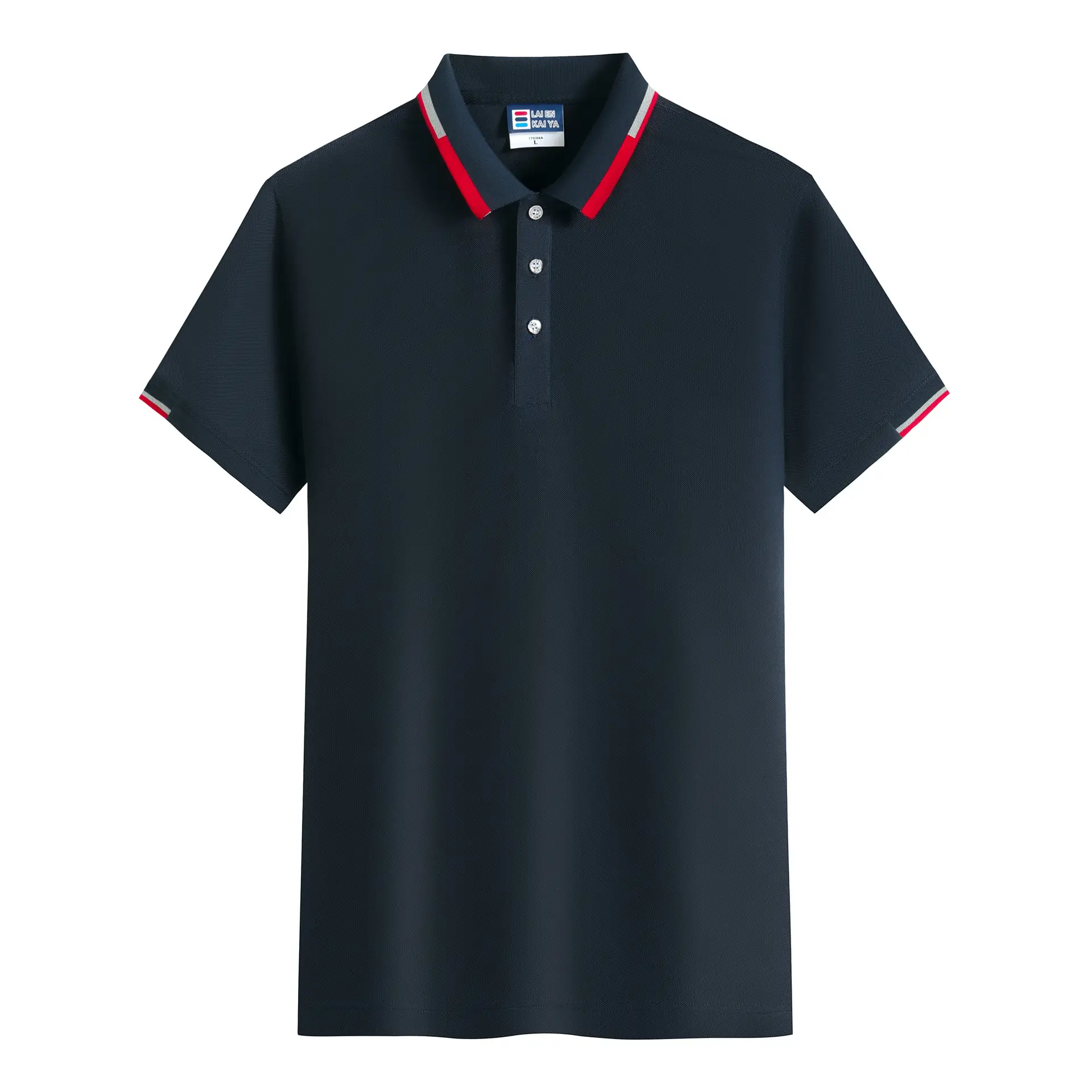 Men's Yellow Polo Shirt Business Casual Reflective Lapel