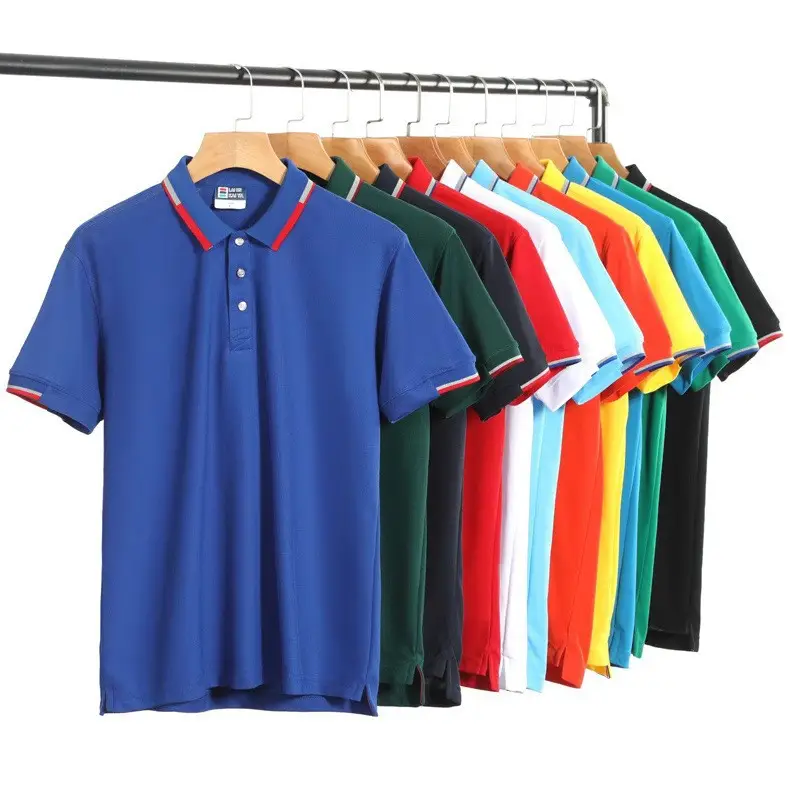 Men's Yellow Polo Shirt Business Casual Reflective Lapel — feature 1
