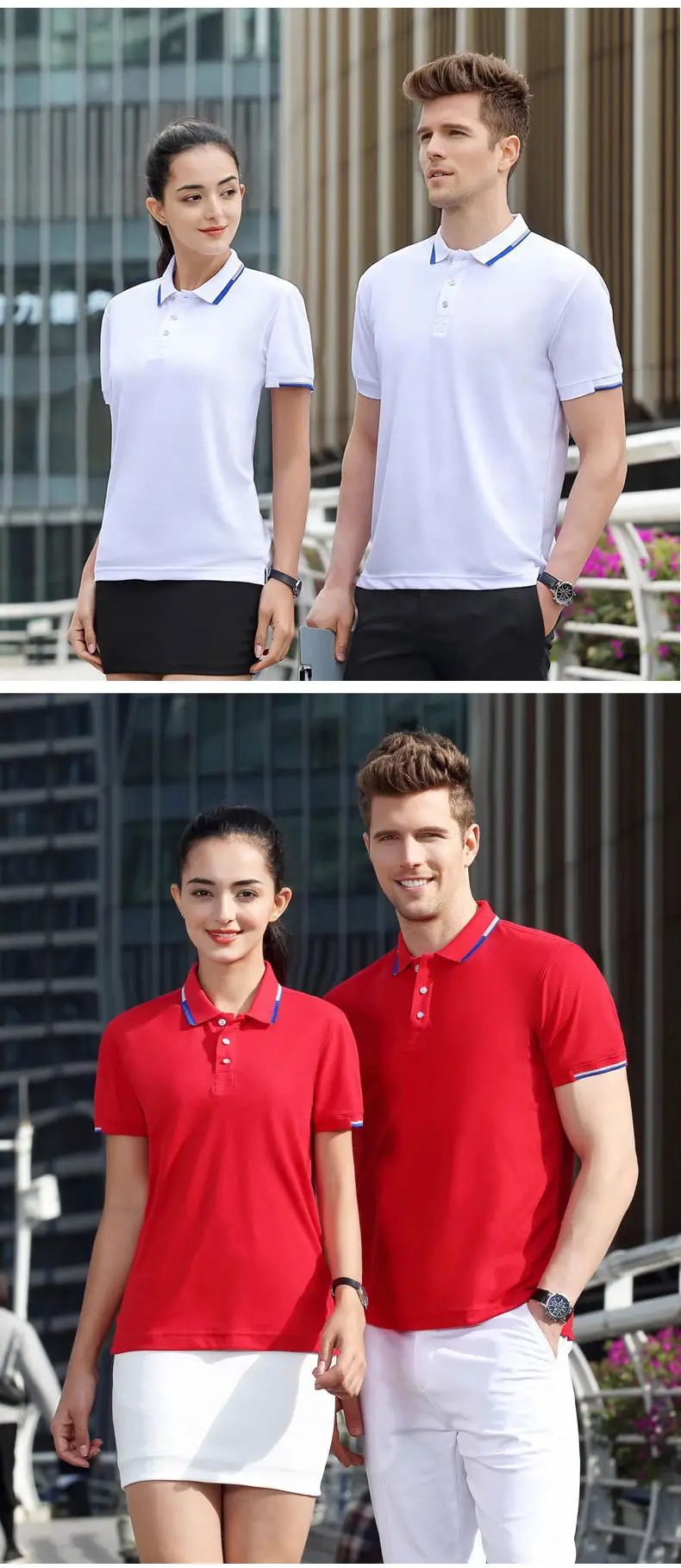 Men's Yellow Polo Shirt Business Casual Reflective Lapel — feature 12