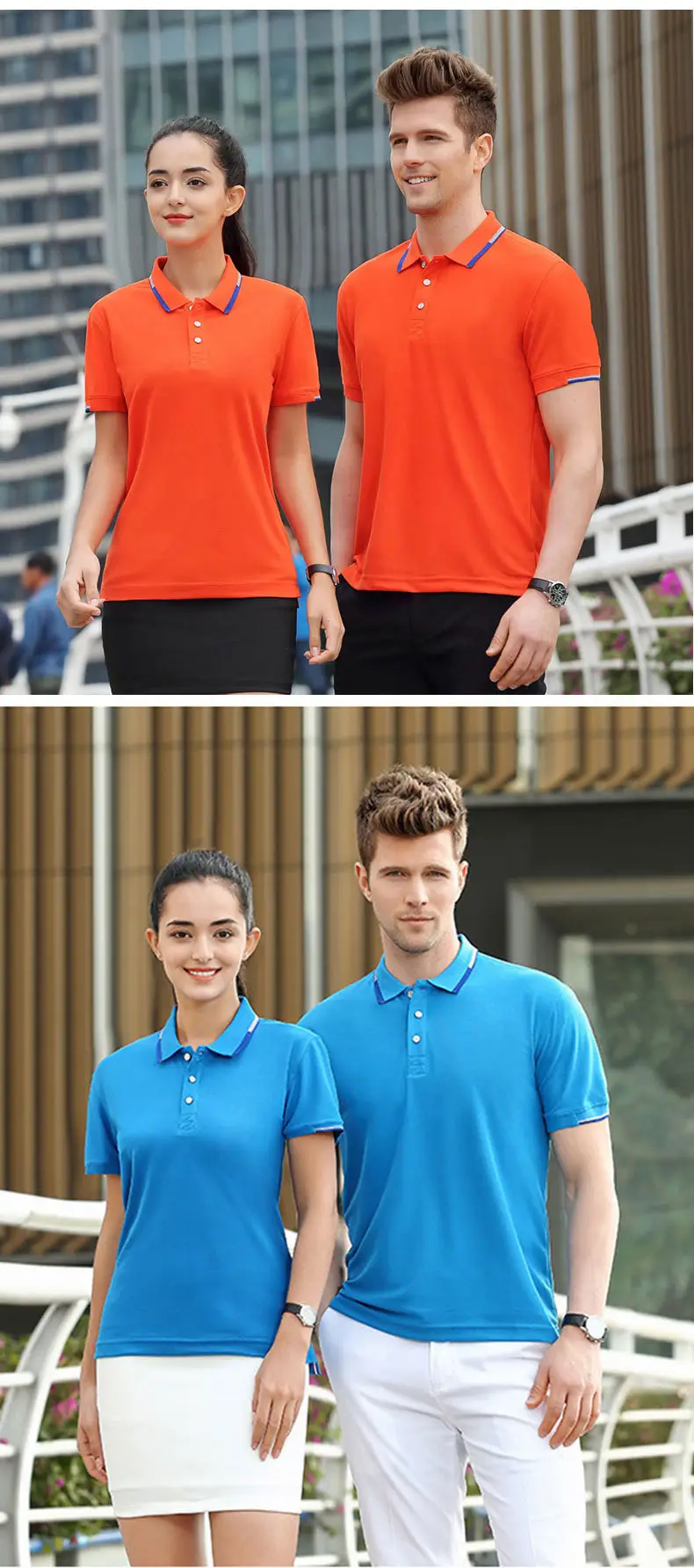 Men's Yellow Polo Shirt Business Casual Reflective Lapel — feature 13