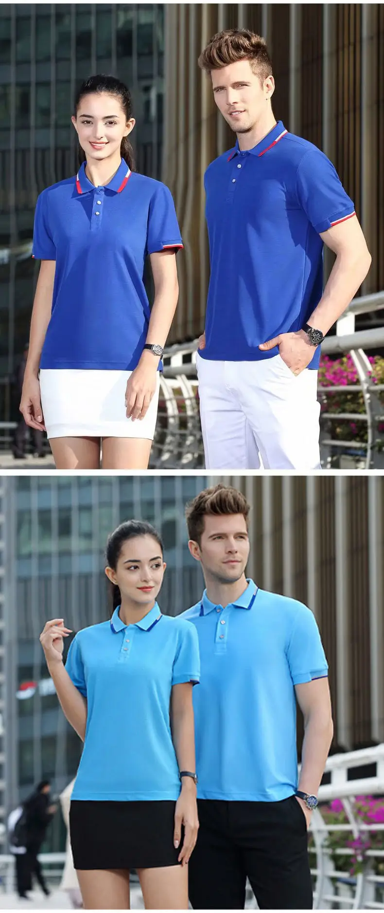 Men's Yellow Polo Shirt Business Casual Reflective Lapel — feature 14
