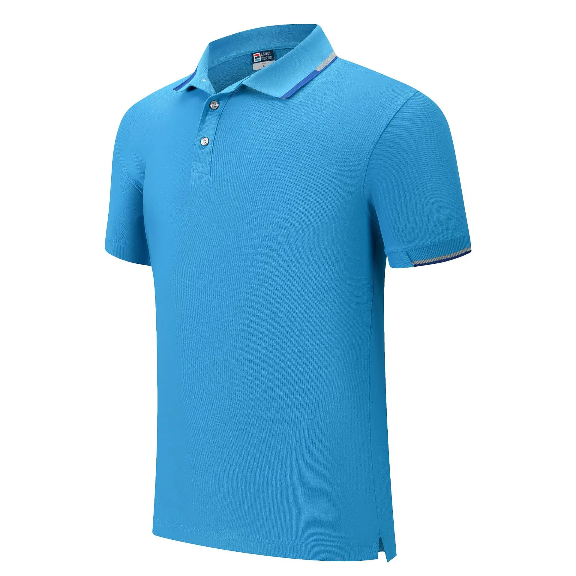 Men's Yellow Polo Shirt Business Casual Reflective Lapel