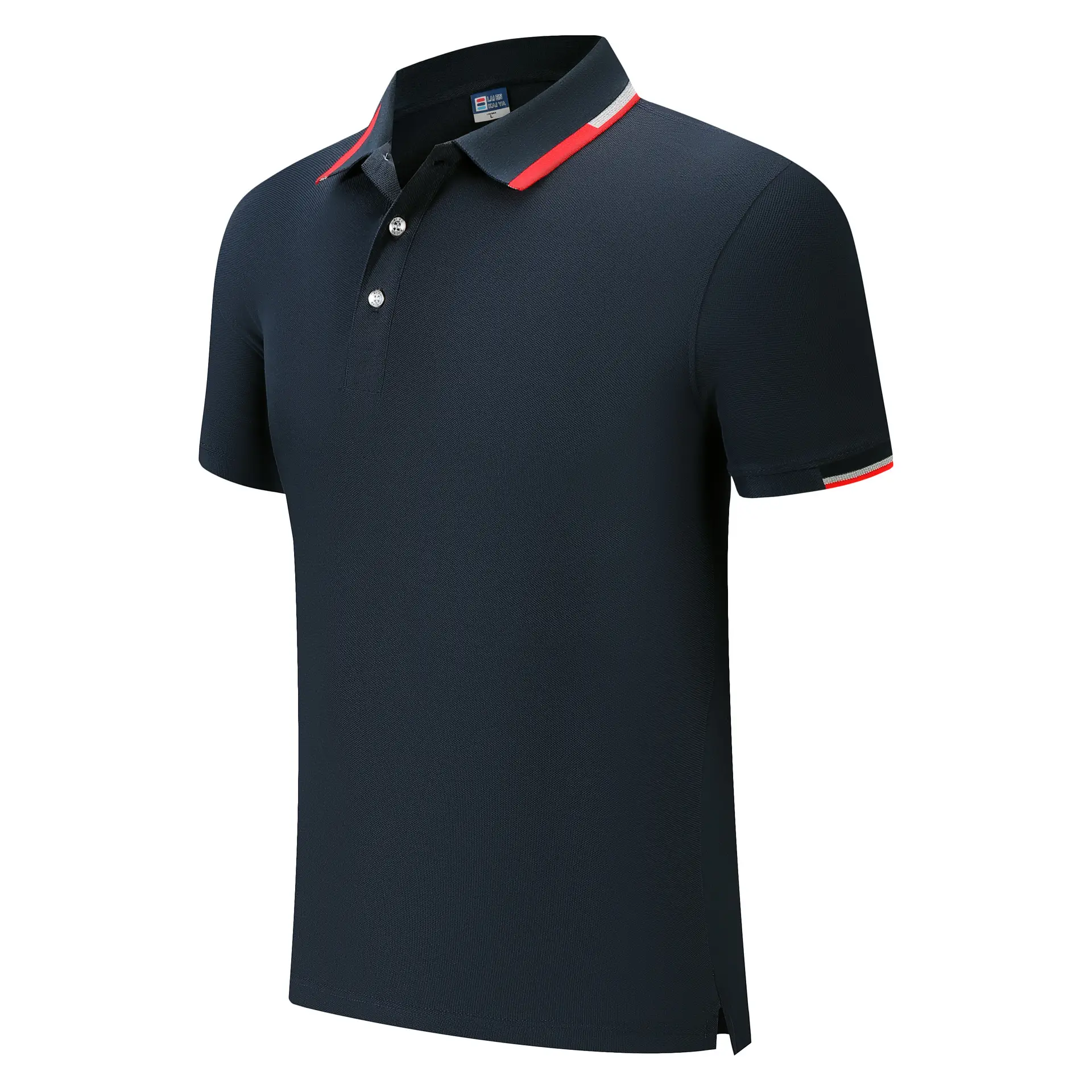 Men's Yellow Polo Shirt Business Casual Reflective Lapel