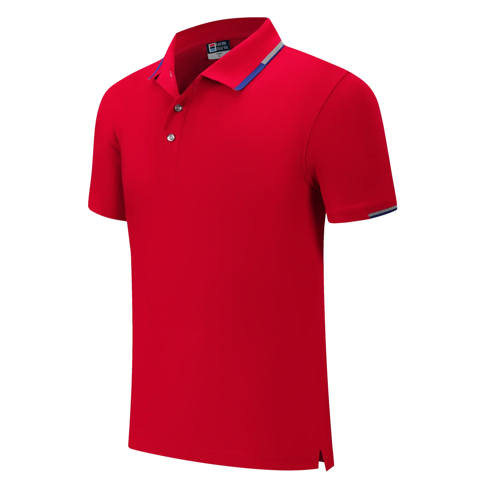 Men's Yellow Polo Shirt Business Casual Reflective Lapel