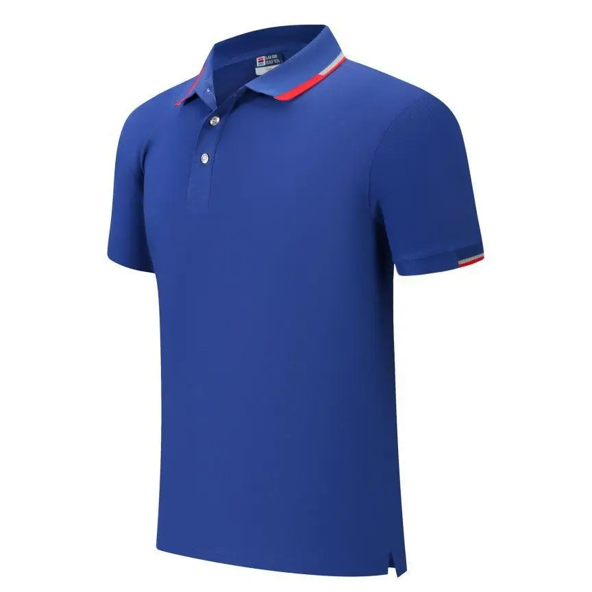 Men's Yellow Polo Shirt Business Casual Reflective Lapel