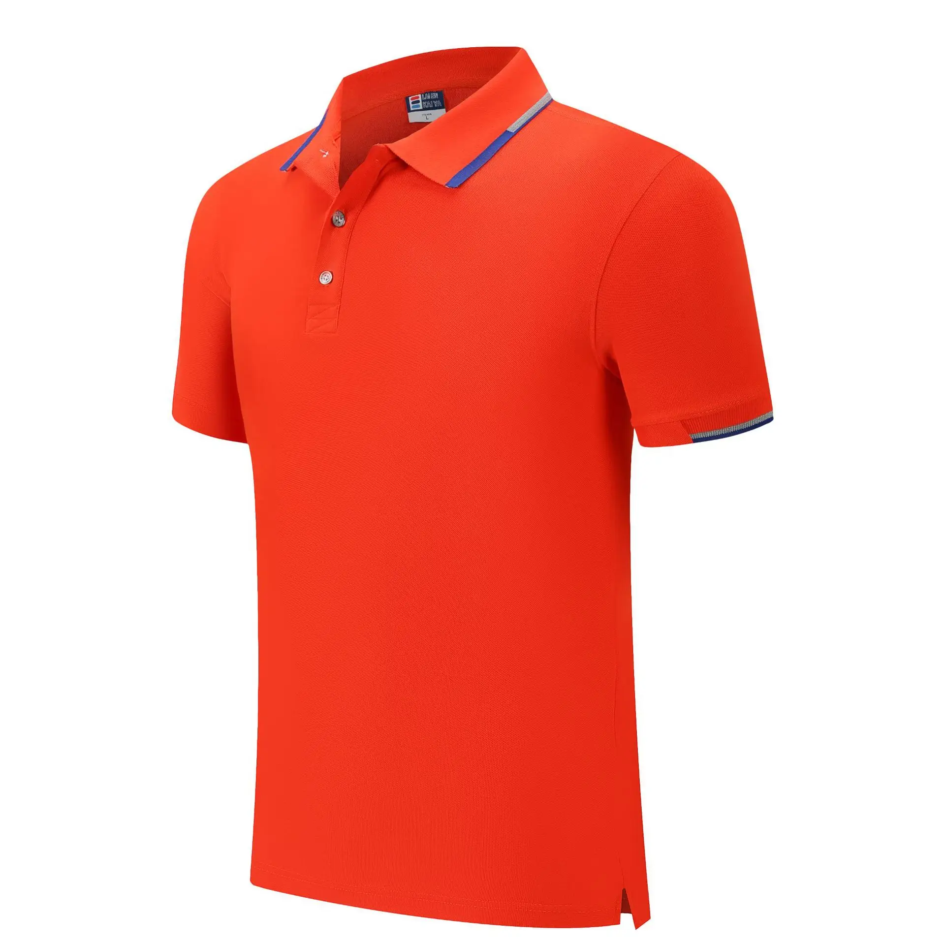 Men's Yellow Polo Shirt Business Casual Reflective Lapel