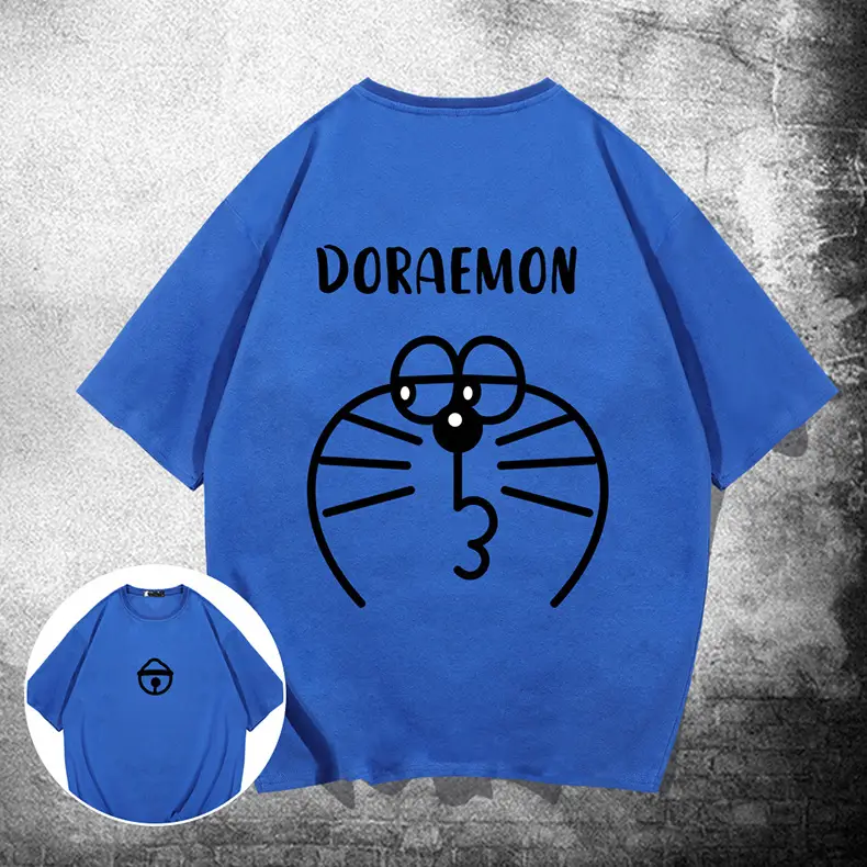Doraemon T-Shirt White Cotton Short Sleeve Men Women - Image 11