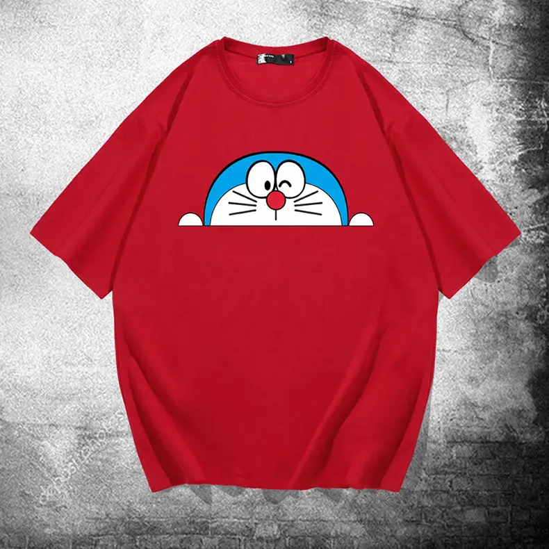 Doraemon Cotton T-Shirt Black Loose Fit - Image 10