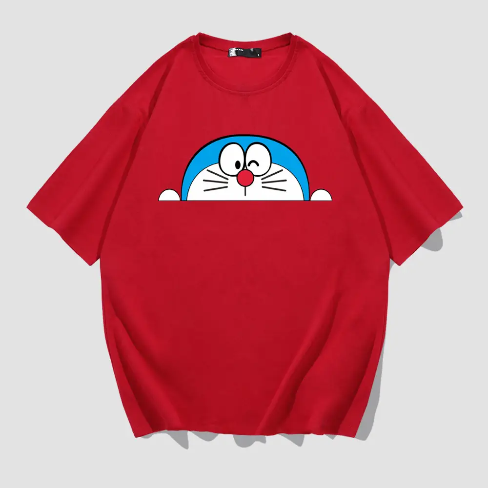 Doraemon Cotton T-Shirt Black Loose Fit - Image 4