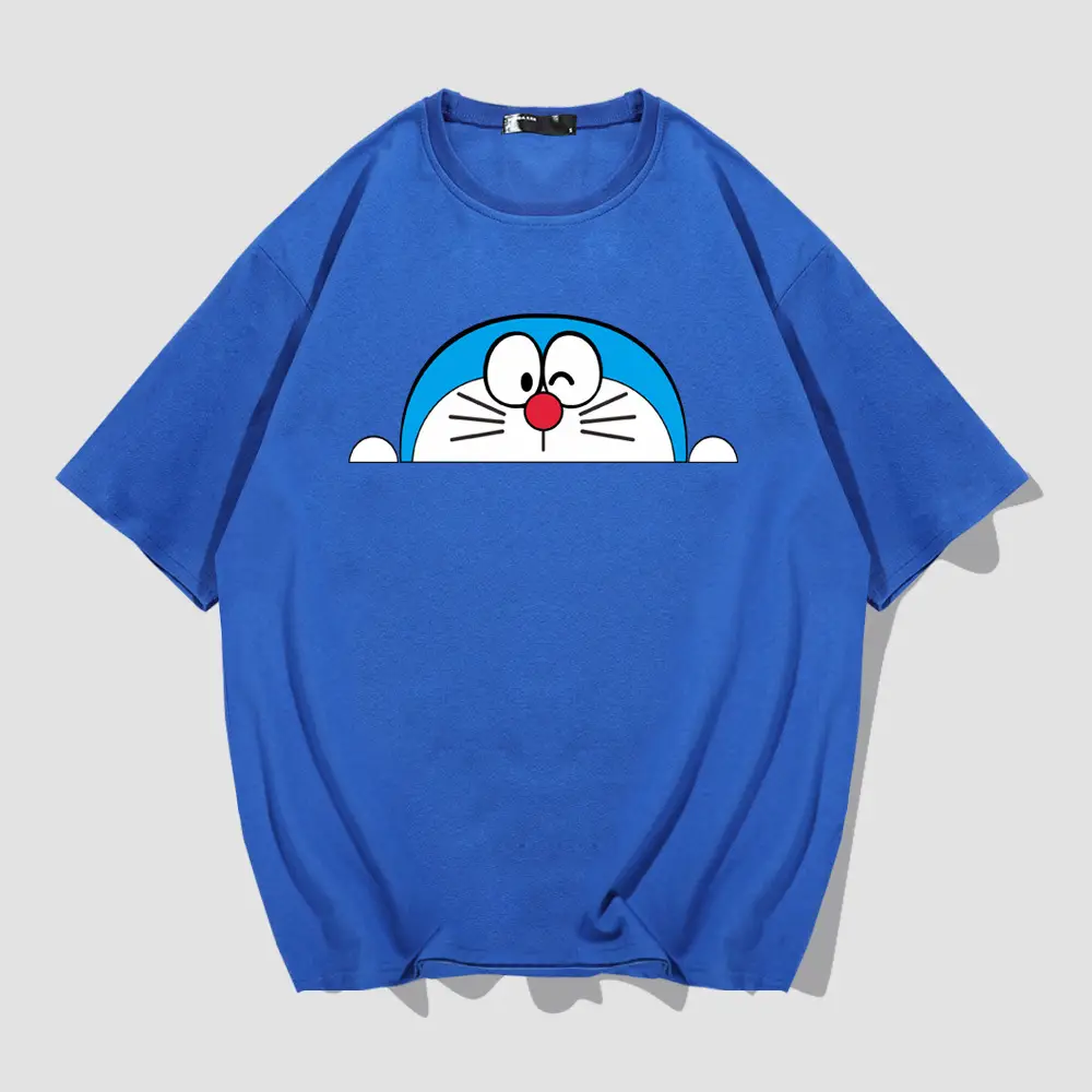 Doraemon Cotton T-Shirt Black Loose Fit - Image 5