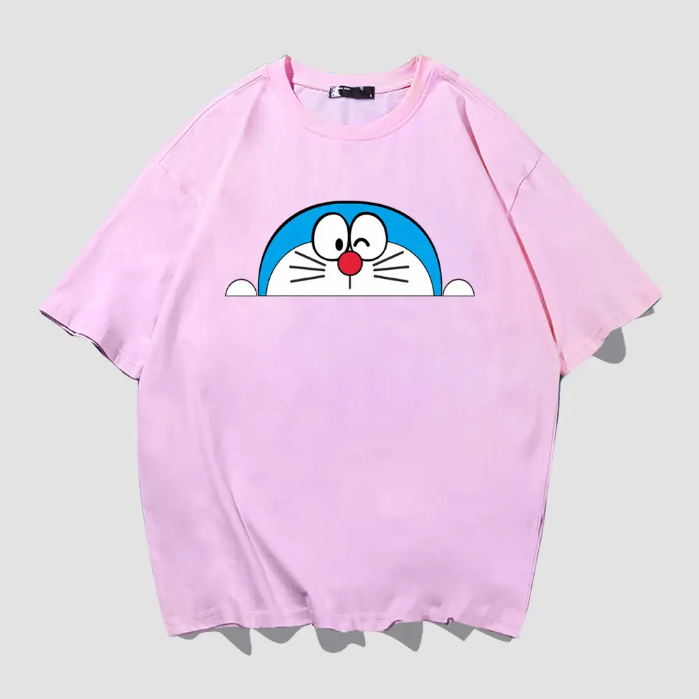 Doraemon Cotton T-Shirt Black Loose Fit - Image 6