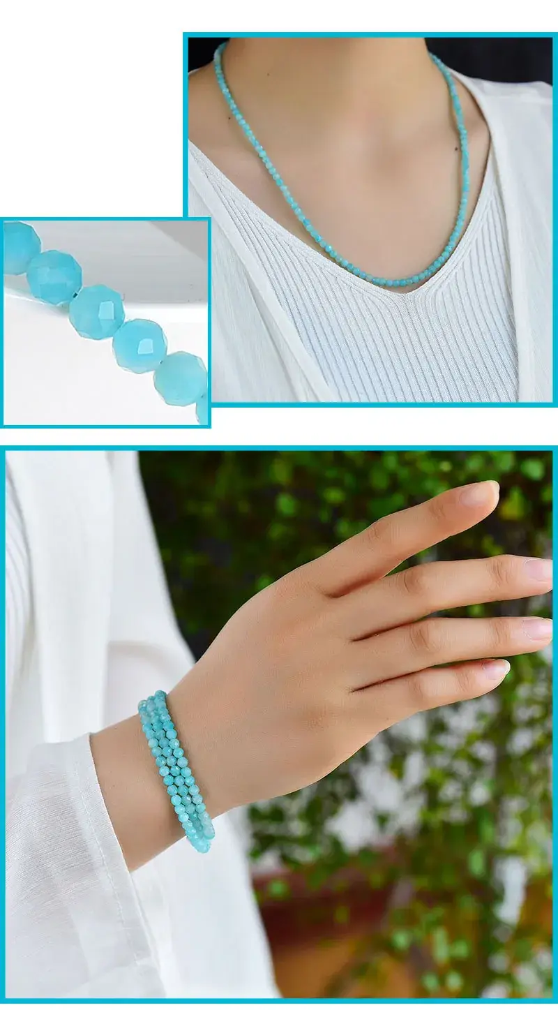Magnetic Three-Ring Bracelet Blue Stone Mozambique — feature 11