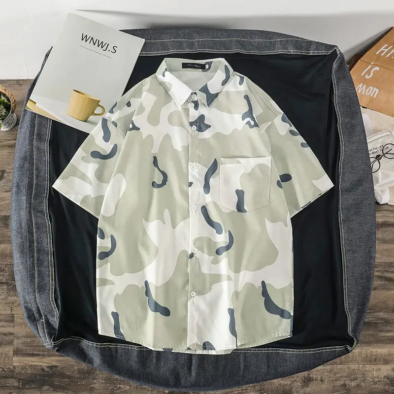 2025 Men's Floral Camo Short Sleeve Shirt - Image 2