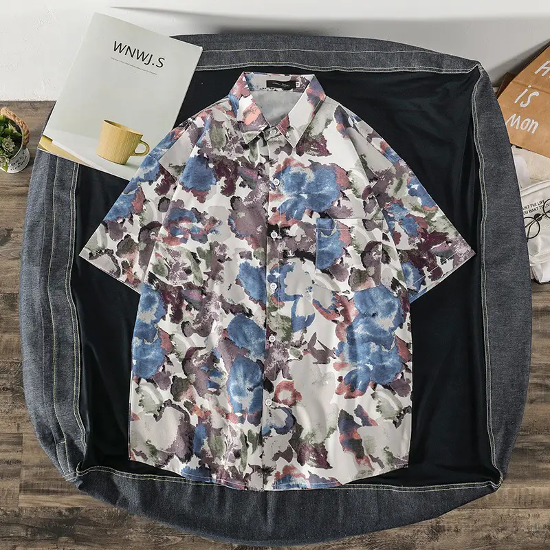 2025 Men's Floral Camo Short Sleeve Shirt - Image 3