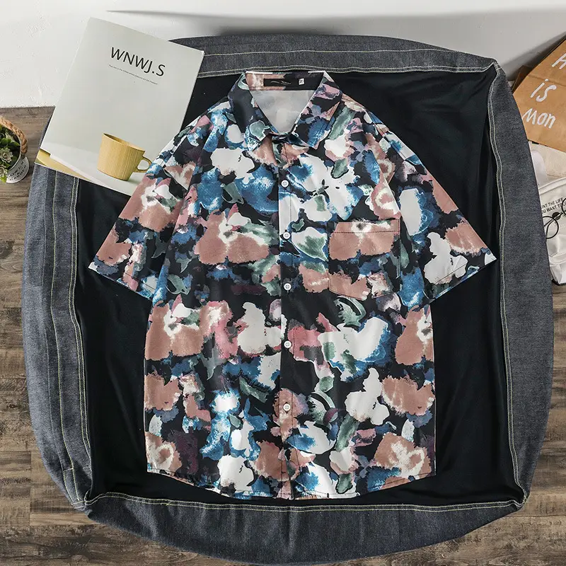 2025 Men's Floral Camo Short Sleeve Shirt - Image 4