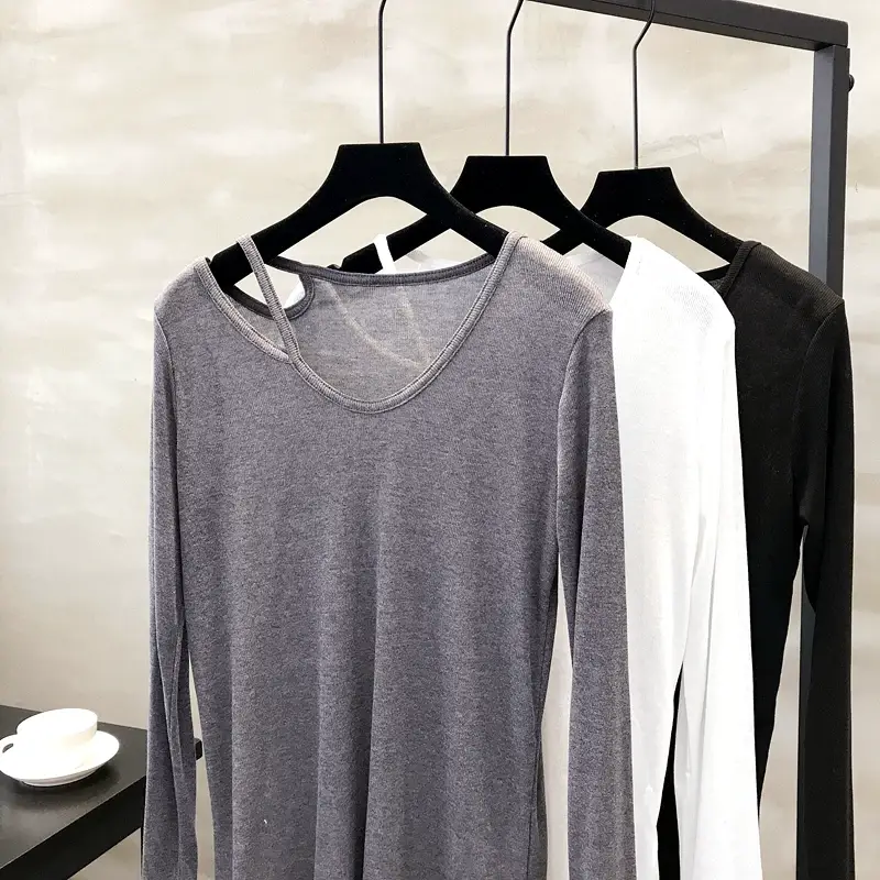Women Grey Collar Long Sleeve Top Summer Wear — feature 16