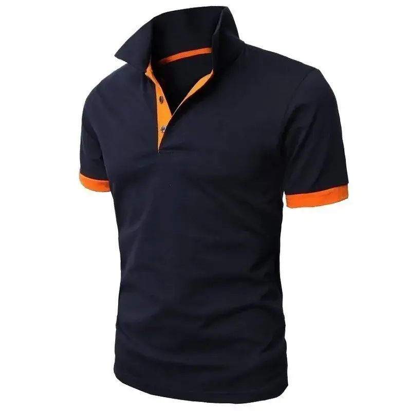 Men's White Polo Shirt with Black Trim - Image 5