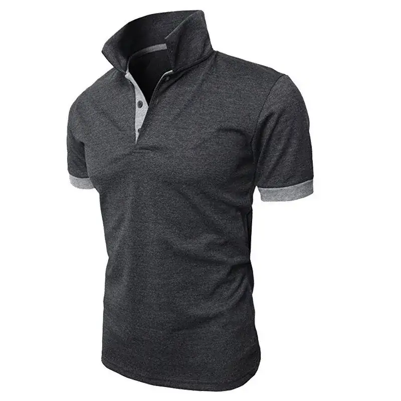 Men's White Polo Shirt with Black Trim - Image 3