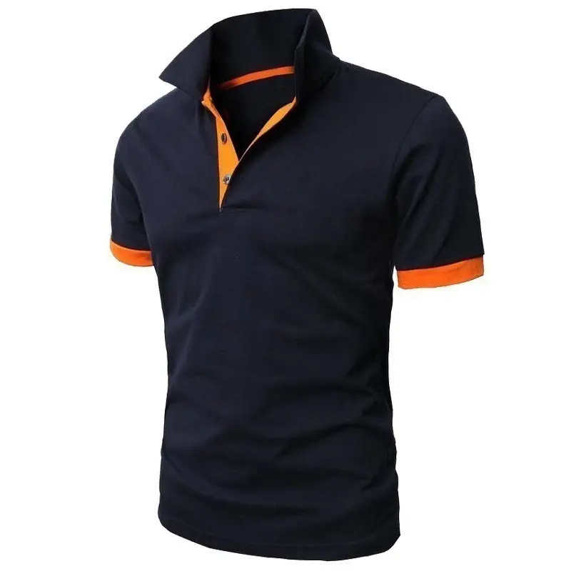 Men's White Polo Shirt with Black Trim — feature 4