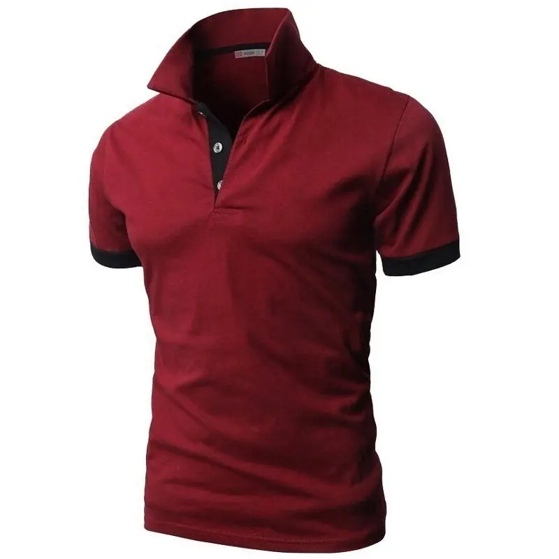 Men's White Polo Shirt with Black Trim — feature 7